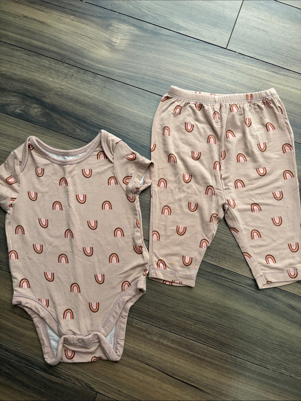 Old Navy Pink Rainbow Print Baby Matching Set